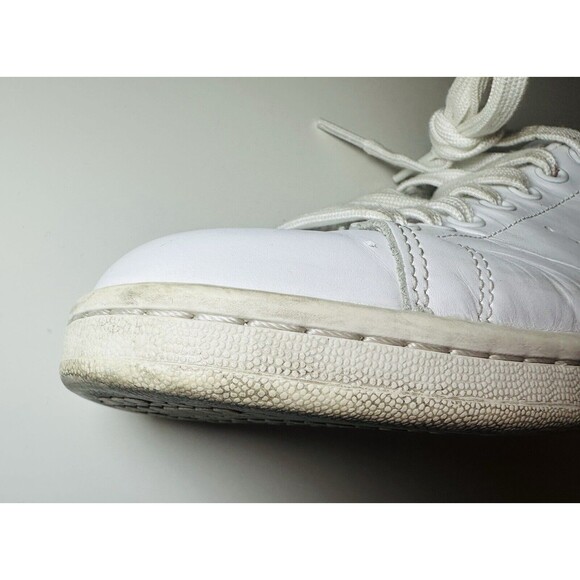 Adidas Stan Smith White Green Leather Low Top Sneakers Shoes Women's 8.5 - Picture 11 of 16